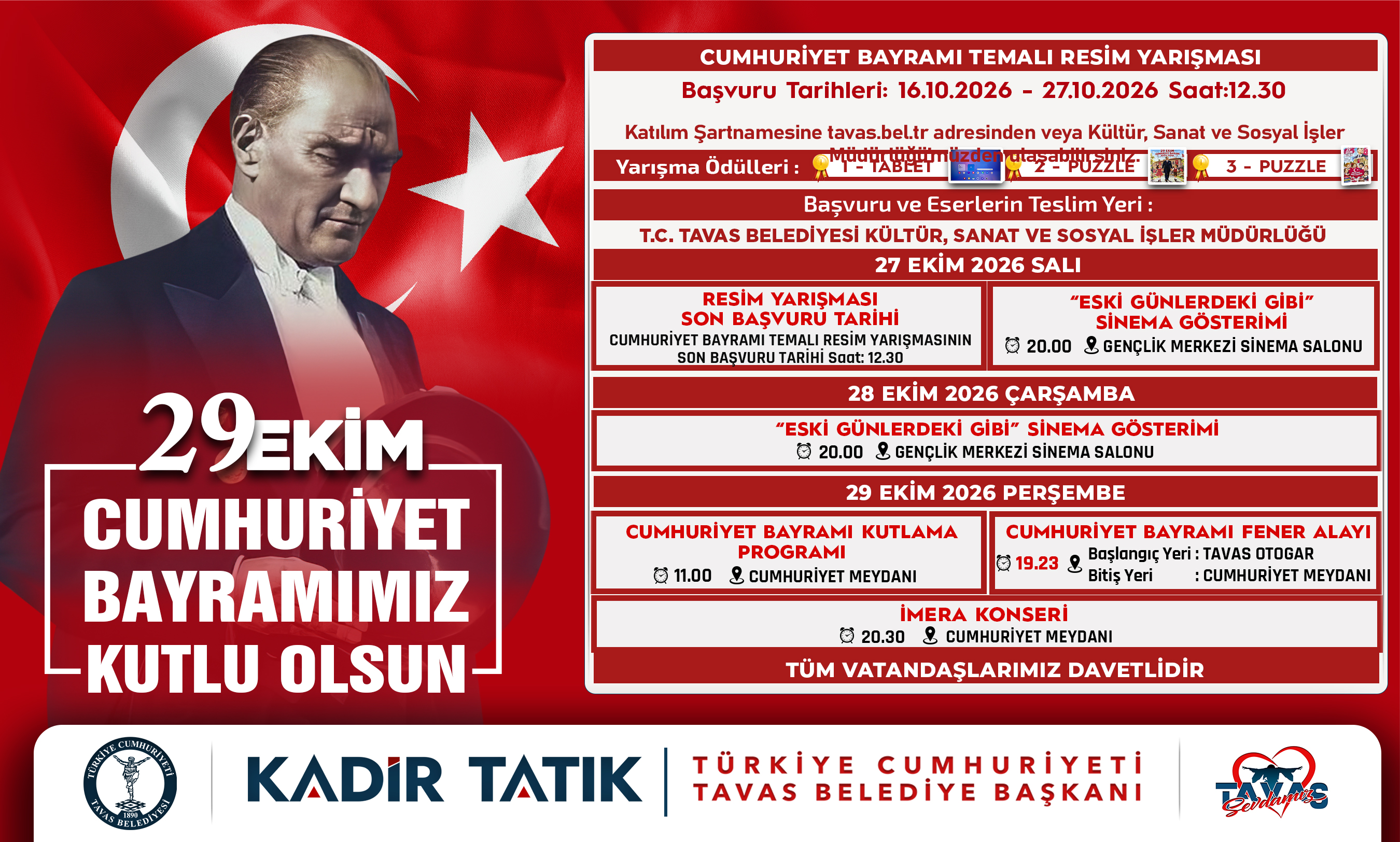 29 Ekim Cumhuriyet Bayramı Temalı Resim Yarışması